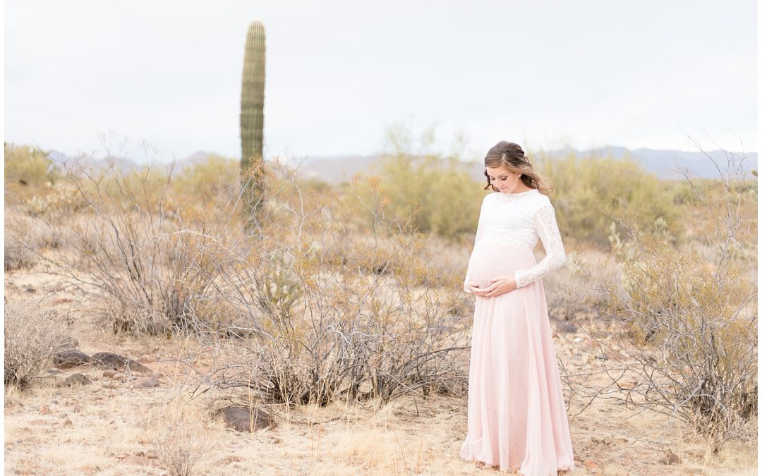 Phoenix Desert Sunset Maternity Session