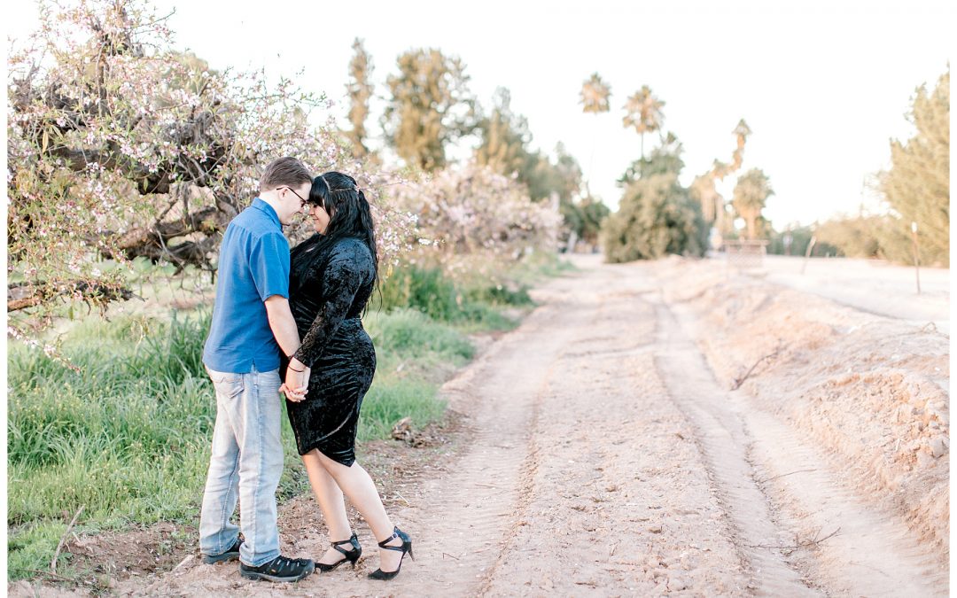 Peach Blossom Engagement Session