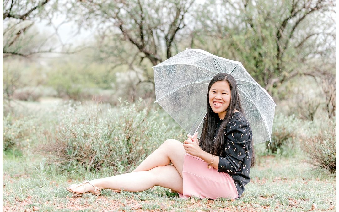 Rainy Arizona Senior Session