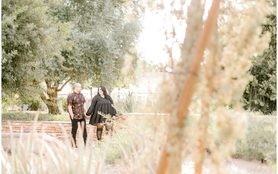 Halloween Engagement Session at Gilbert’s Community Gardens