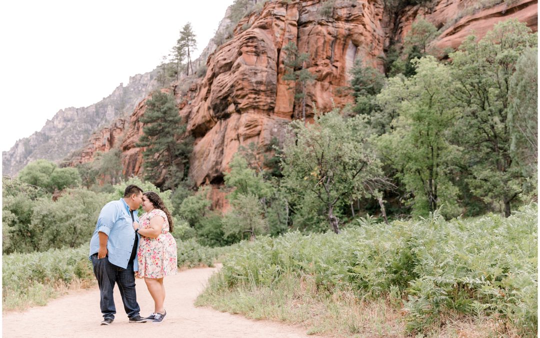 Summer Sunset Engagements in Sedona