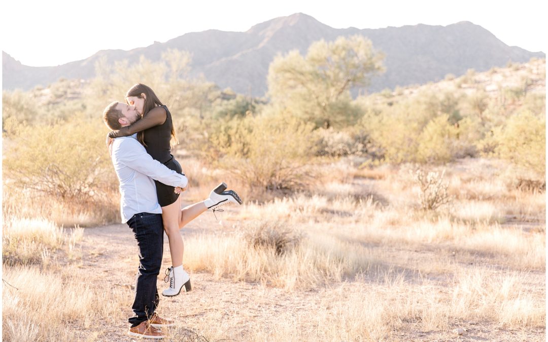 Golden Fall Arizona Engagement Session