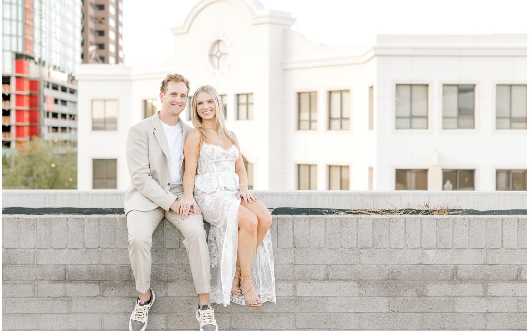 A Contemporary Downtown Phoenix Engagement Session