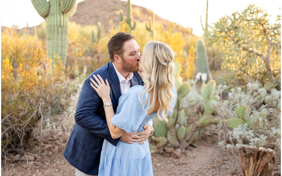 Romantic Engagement Session at the Desert Botanical Gardens