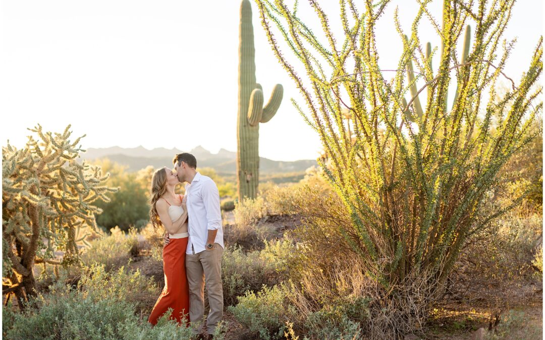 Golden Hour Engagement Session at Lost Dutchman