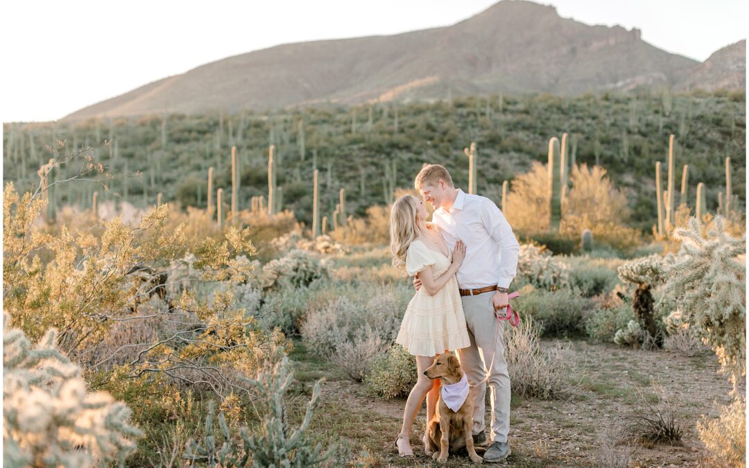Golden Cave Creek Desert Engagement Session